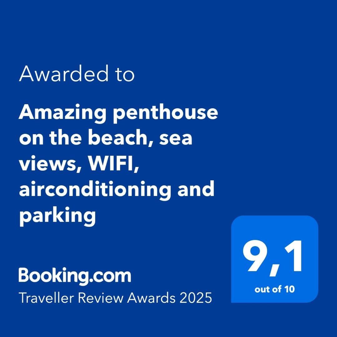Amazing Penthouse On The Beach, Sea Views, Wifi, Airconditioning And Parking Torrevieja Exterior foto
